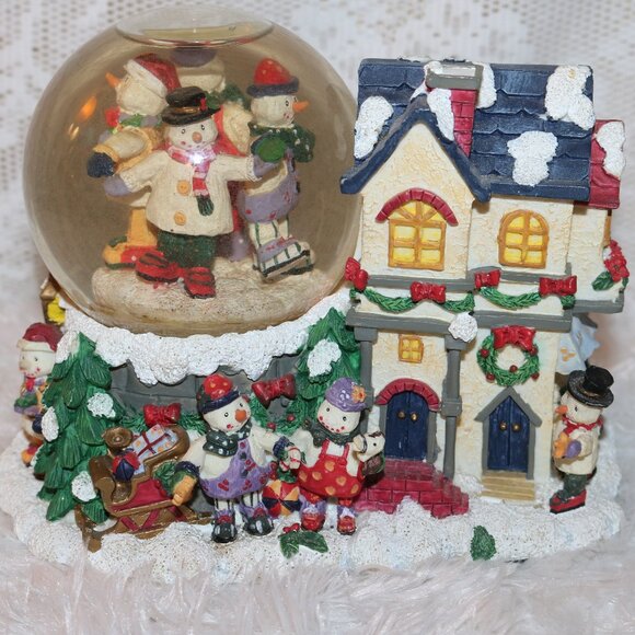 vintage snowman snowglobe musical Frosty the Snowman heavy - Picture 1 of 6